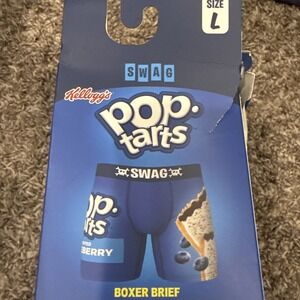 SWAG KELLOGG'S POP TARTS BOXER BRIEF MENS SZ L  Frosted Blueberry NIB